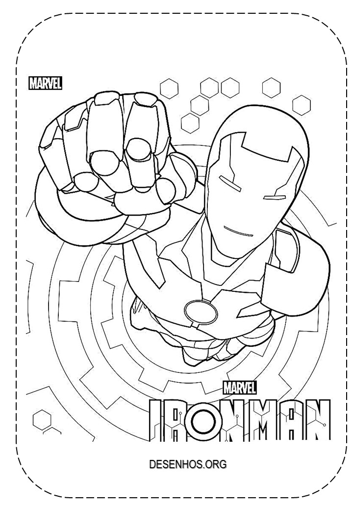 Homem de Ferro para colorir e imprimir! Homem de Ferro para colorir e imprimir!