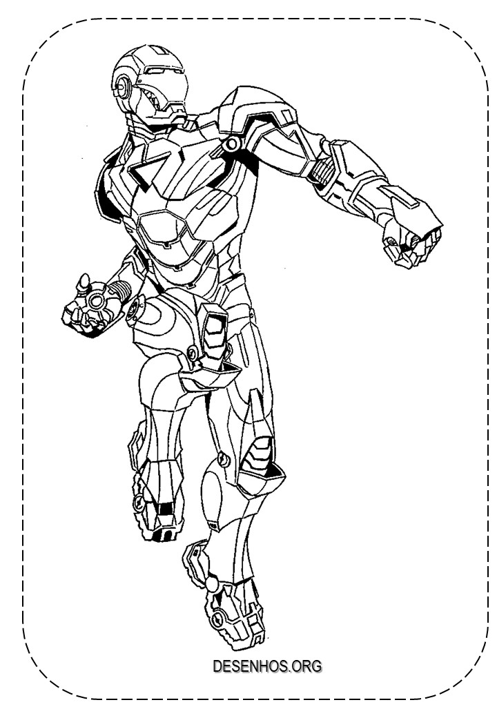 Homem de Ferro para colorir e imprimir! Homem de Ferro para colorir e imprimir!