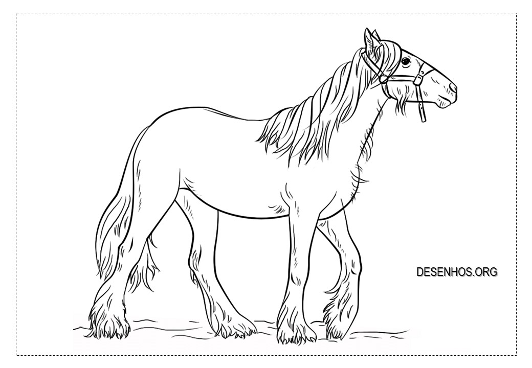 Desenho de Cavalo Hanoverian para colorir