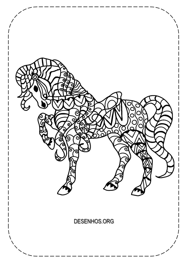 Mais de 100 desenhos de cavalos para colorir!
