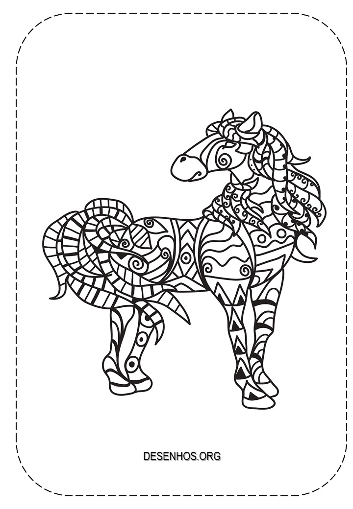 Mais de 100 desenhos de cavalos para colorir!