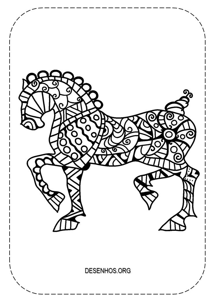 Mais de 100 desenhos de cavalos para colorir!