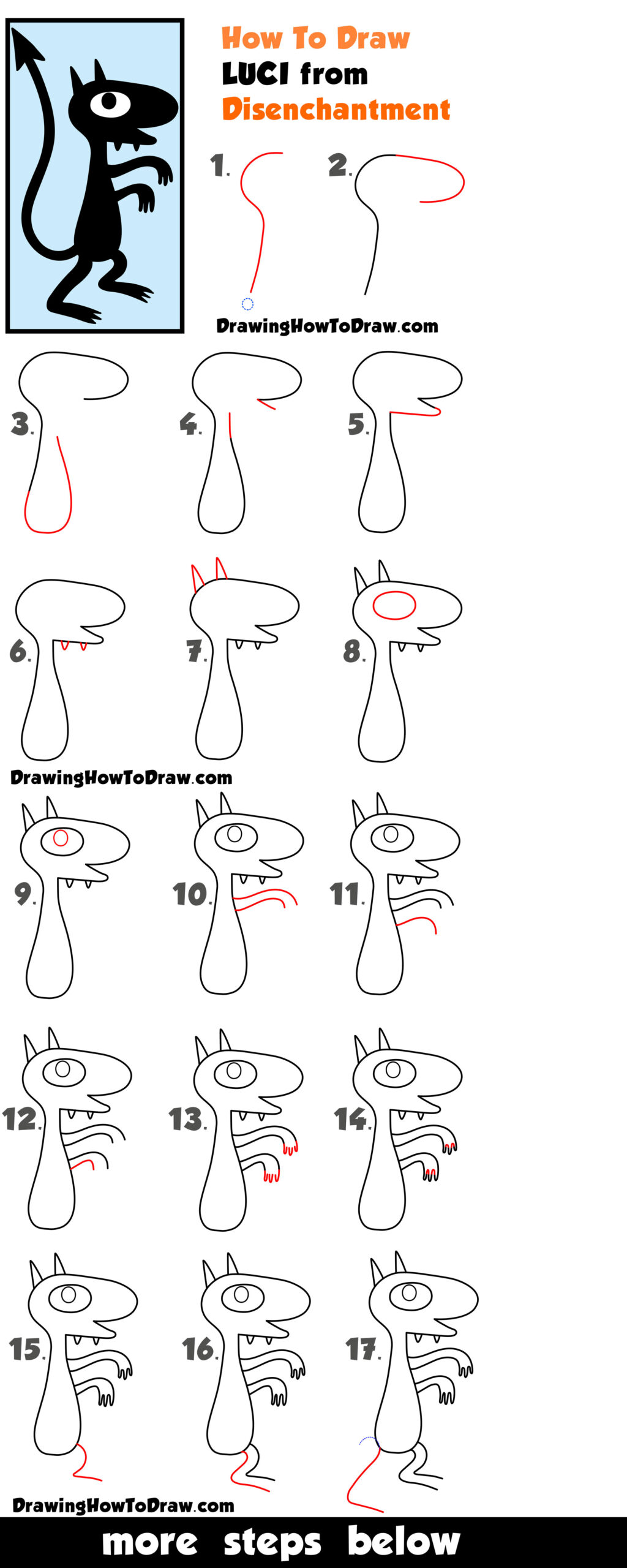 como desenhar Luci do Desencanto
