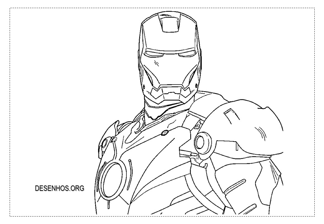 Homem de Ferro para colorir e imprimir! Homem de Ferro para colorir e imprimir!