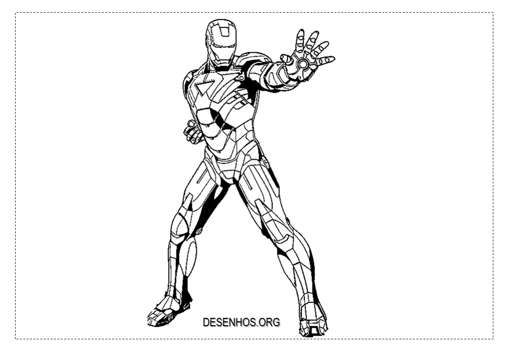 Homem de Ferro para colorir e imprimir! Homem de Ferro para colorir e imprimir!