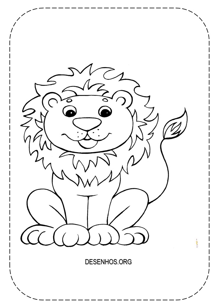 Leões para colorir!