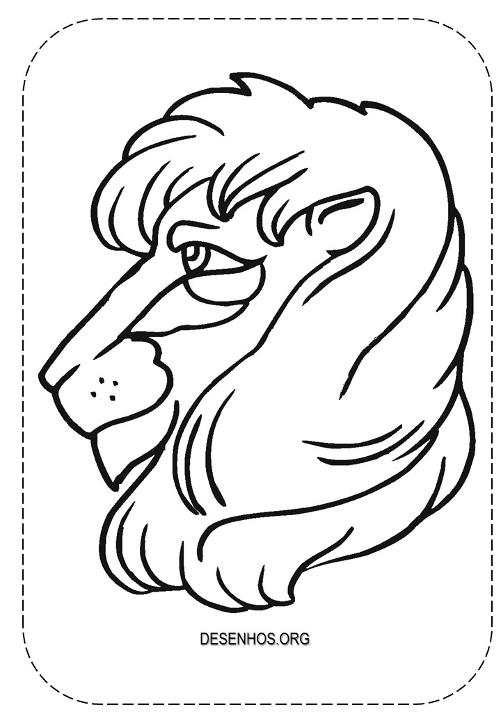 Leões para colorir!