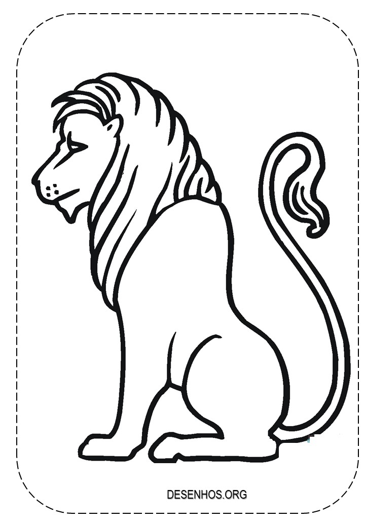 Leões para colorir!