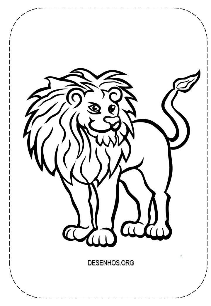 Leões para colorir!
