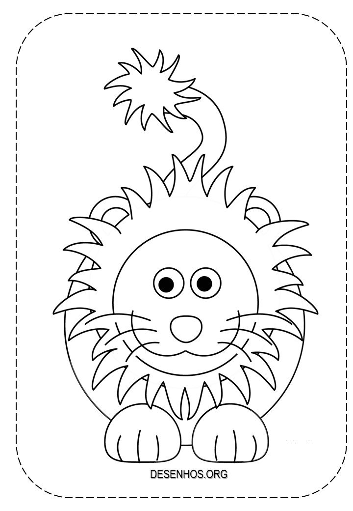 Leões para colorir!