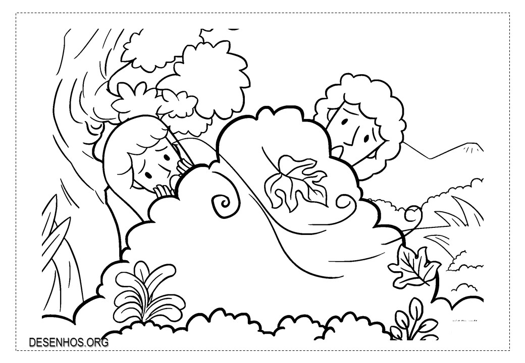 Adão e Eva para Colorir!