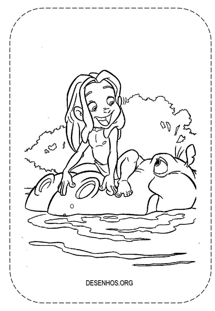 Tarzan Para colorir e imprimir!