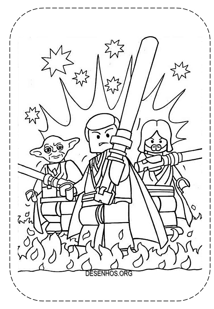 25 Desenhos do Lego Star Wars para colorir!