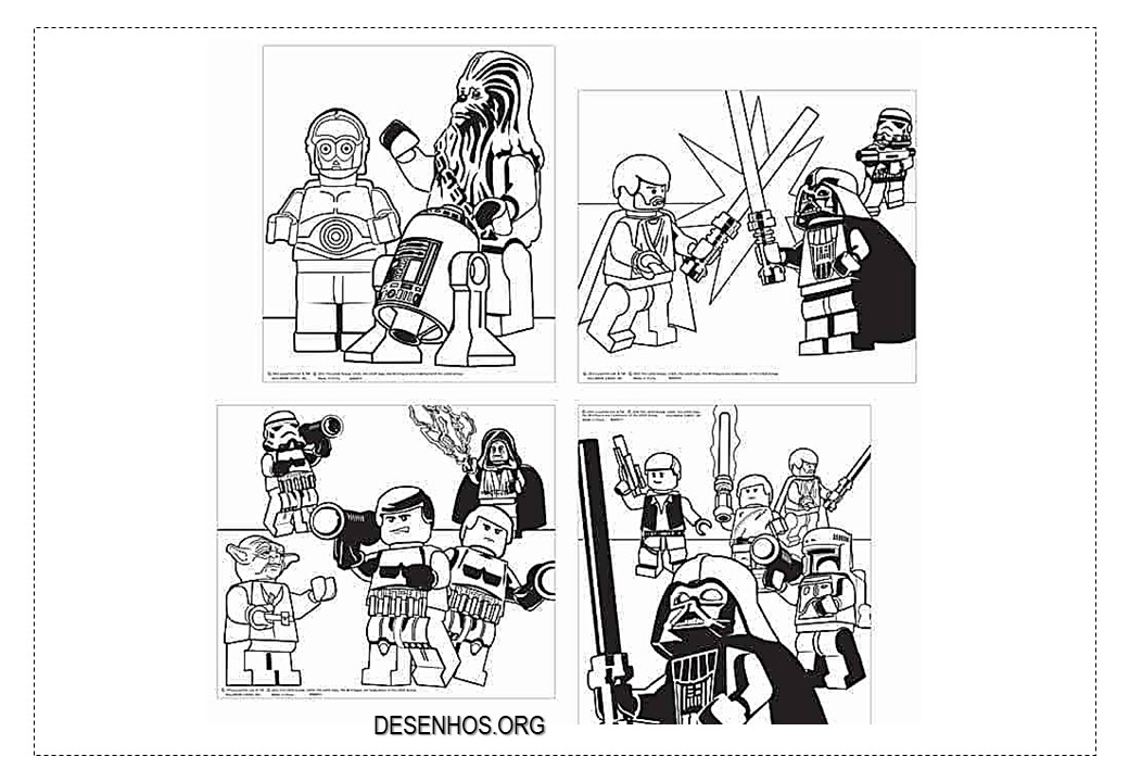 25 Desenhos do Lego Star Wars para colorir!