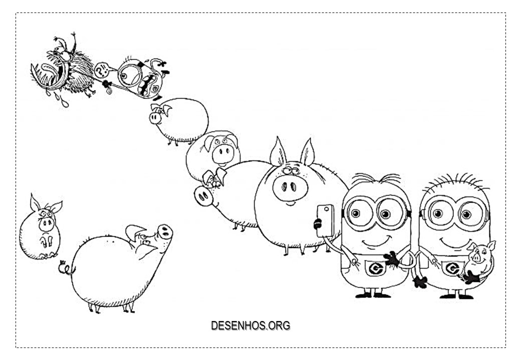 Mais de 100 Desenhos dos Minions para colorir!
