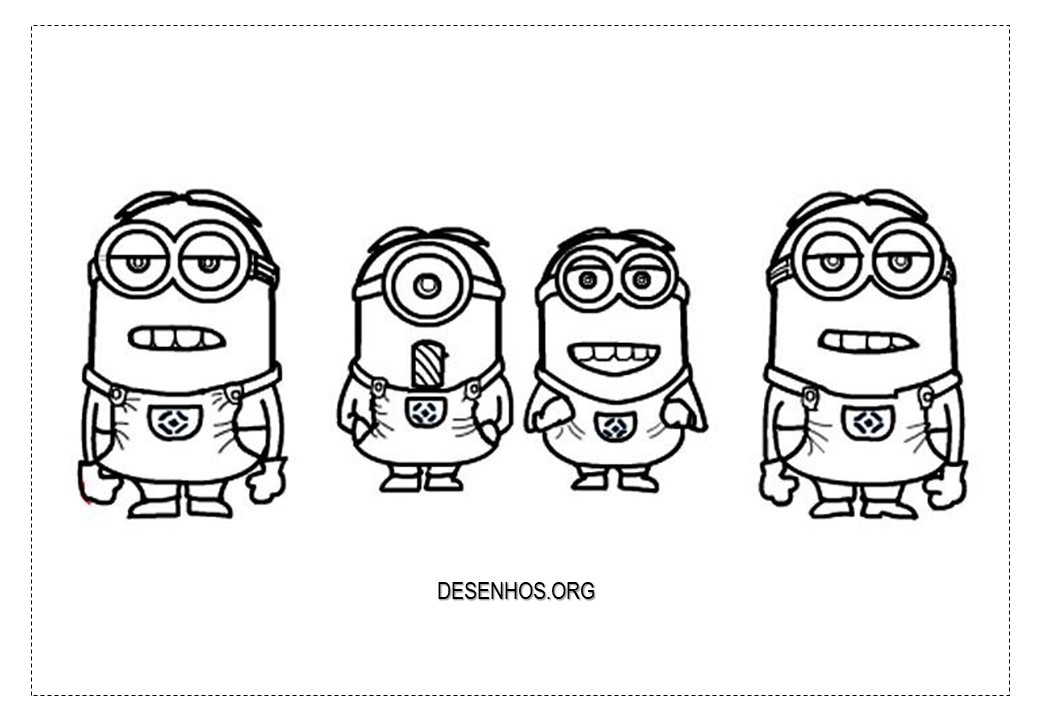 Mais de 100 Desenhos dos Minions para colorir!
