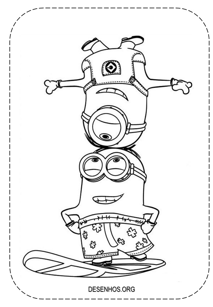 Mais de 100 Desenhos dos Minions para colorir!