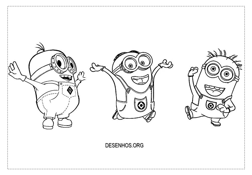 Mais de 100 Desenhos dos Minions para colorir!