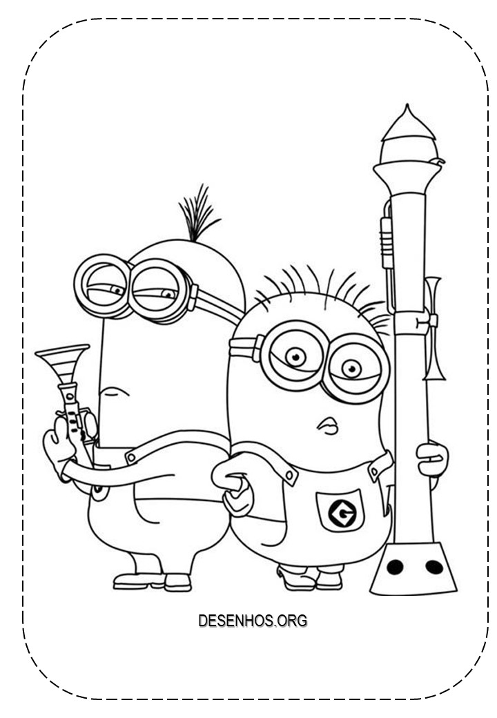Mais de 100 Desenhos dos Minions para colorir!