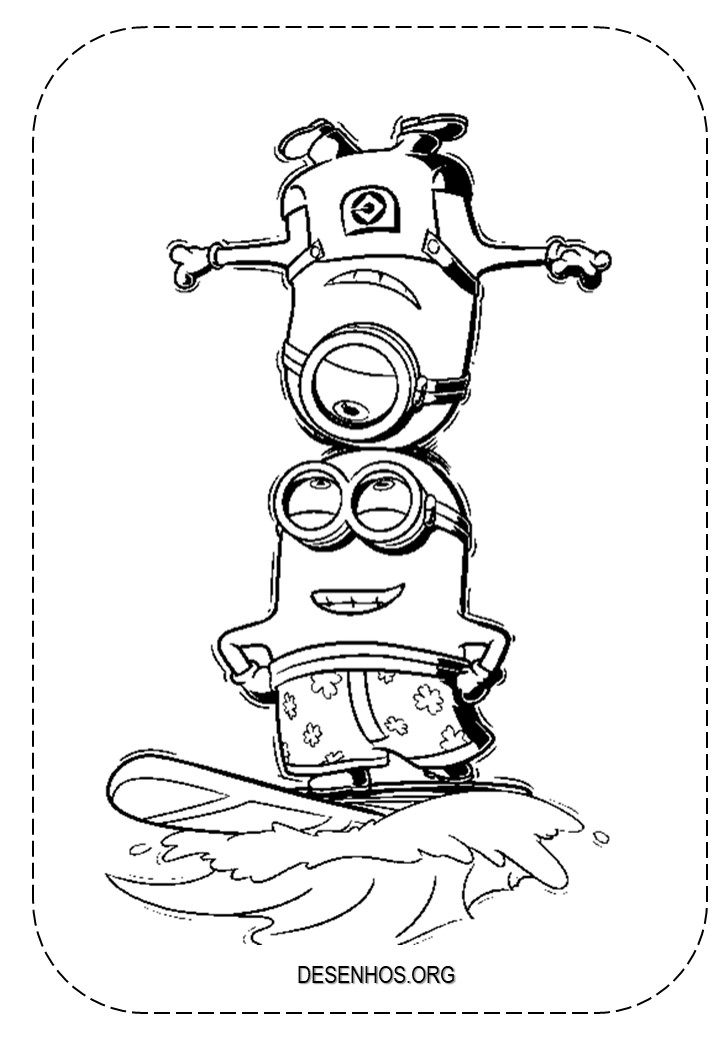 Mais de 100 Desenhos dos Minions para colorir!