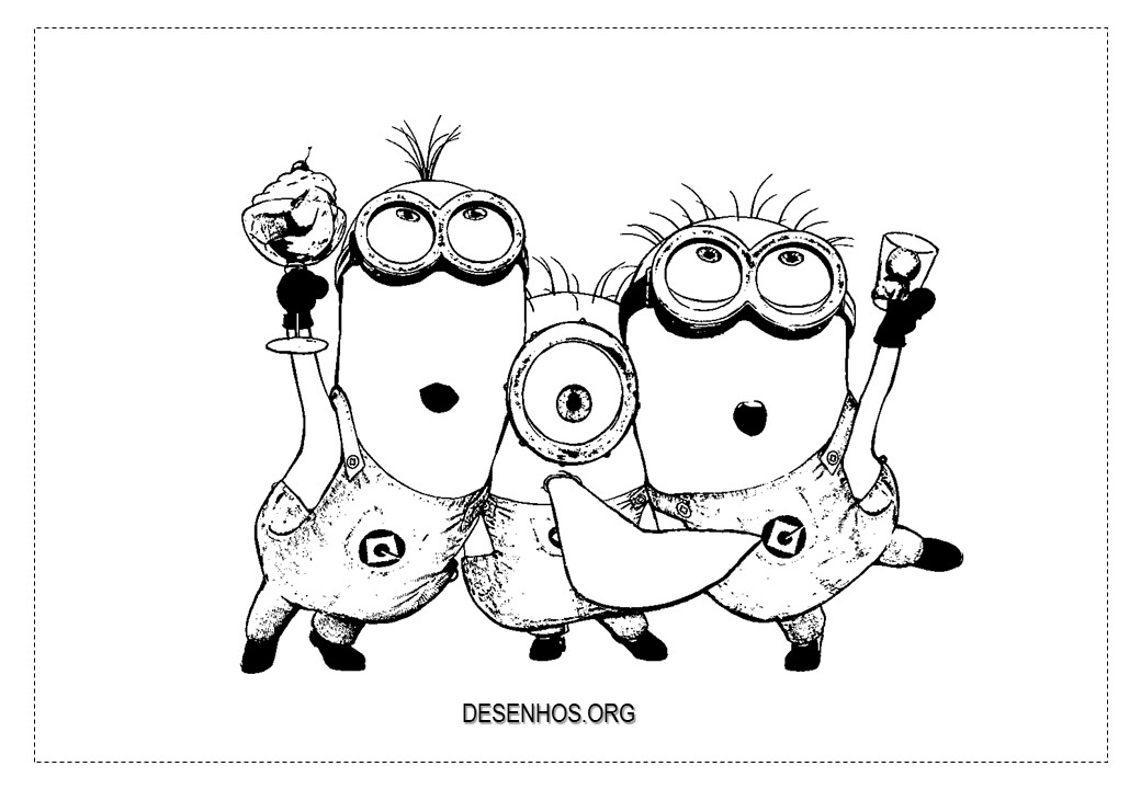 Mais de 100 Desenhos dos Minions para colorir!