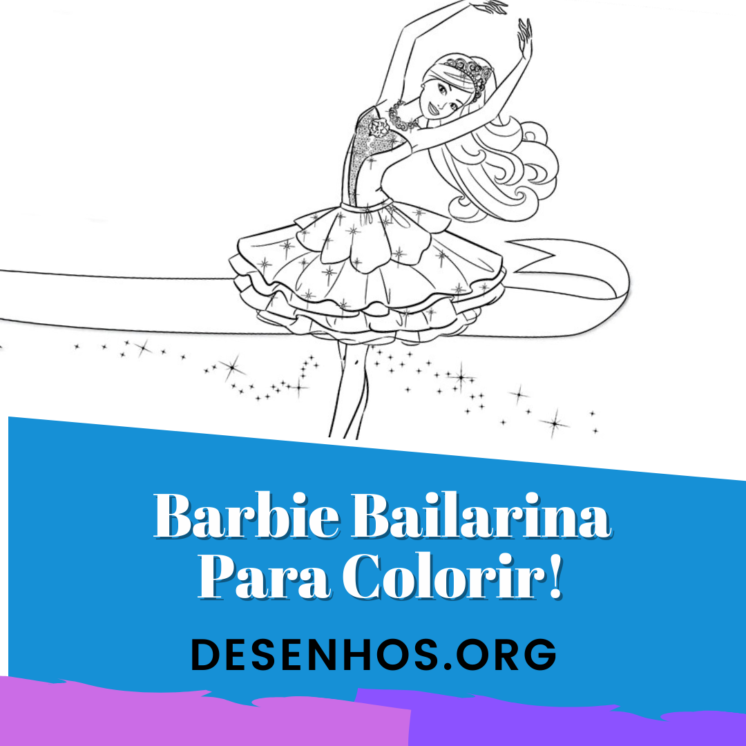 25 Desenhos da Barbie Bailarina para colorir e imprimir!