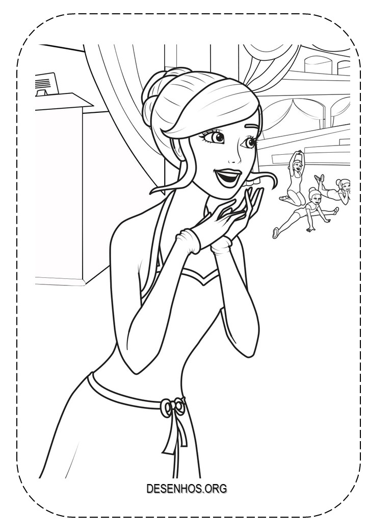 25 Desenhos da Barbie Bailarina para colorir e imprimir!