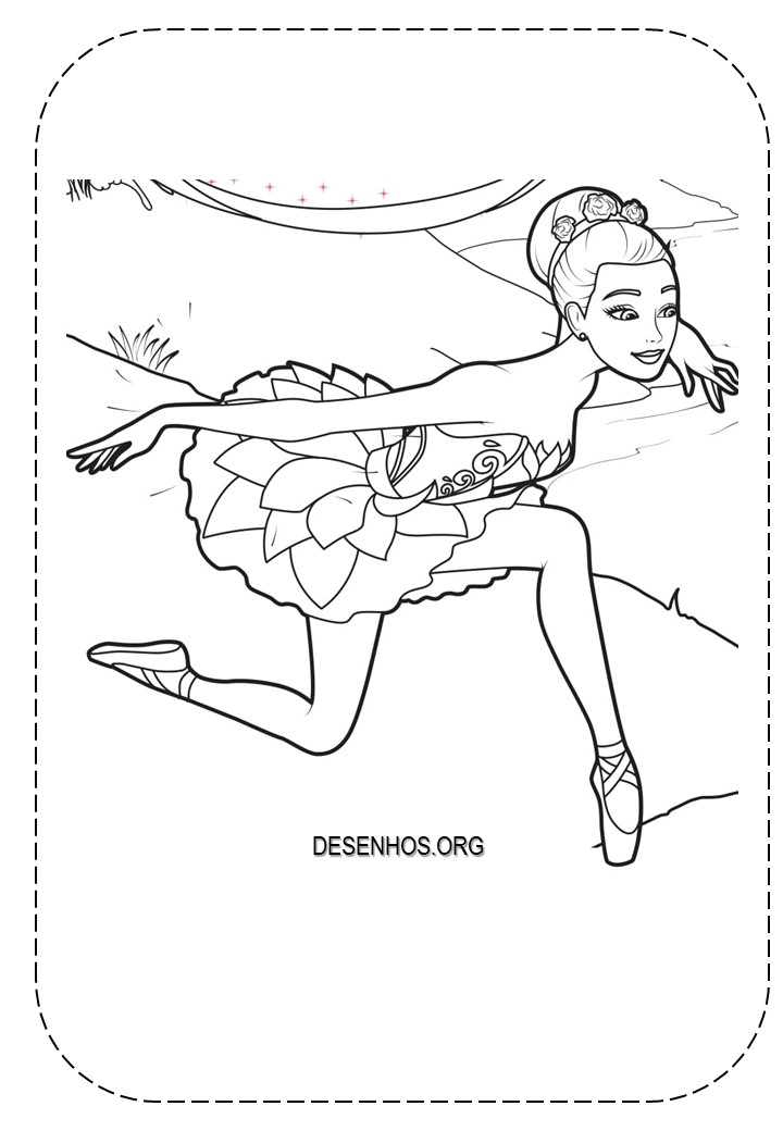 25 Desenhos da Barbie Bailarina para colorir e imprimir!