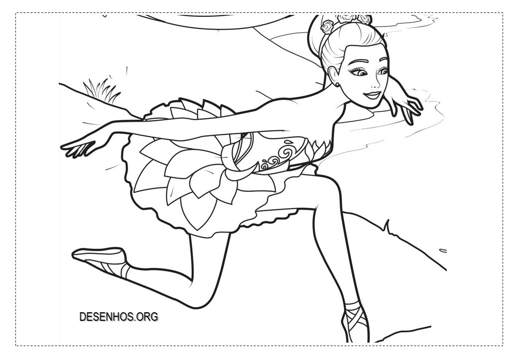 25 Desenhos da Barbie Bailarina para colorir e imprimir!