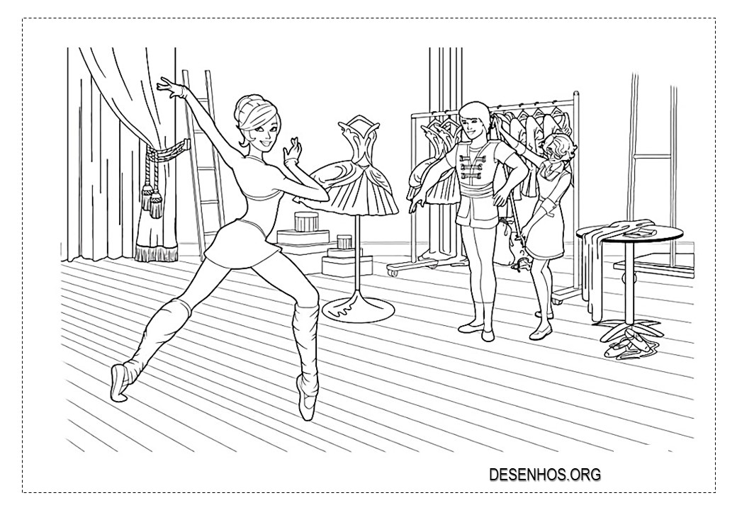 25 Desenhos da Barbie Bailarina para colorir e imprimir!