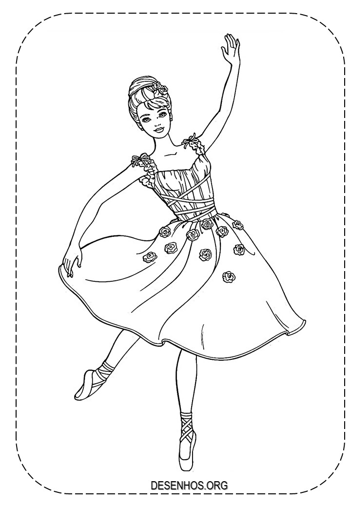 25 Desenhos da Barbie Bailarina para colorir e imprimir!
