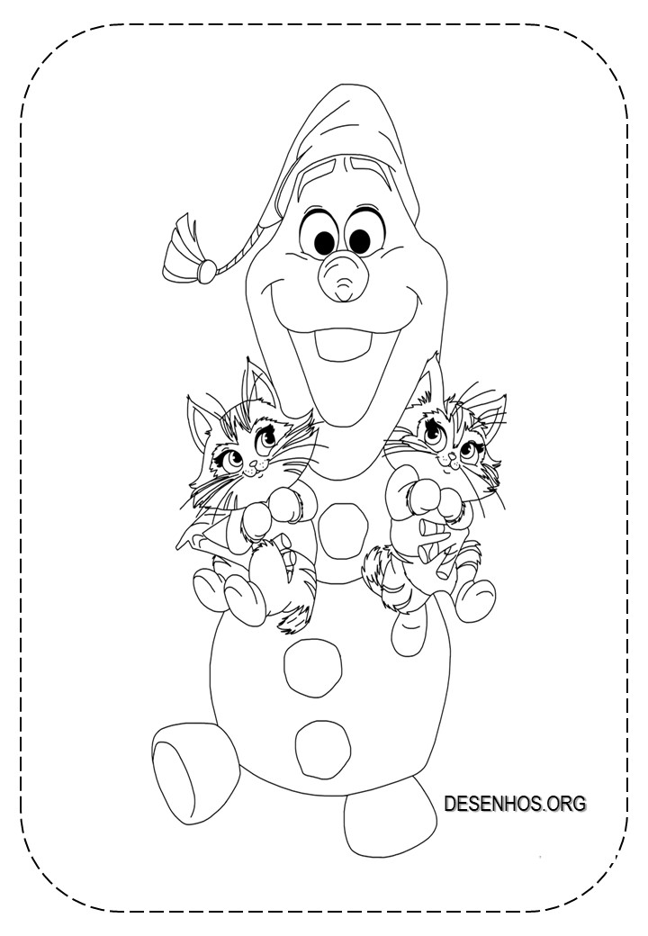 Mais de 50 desenhos do Olaf para colorir!