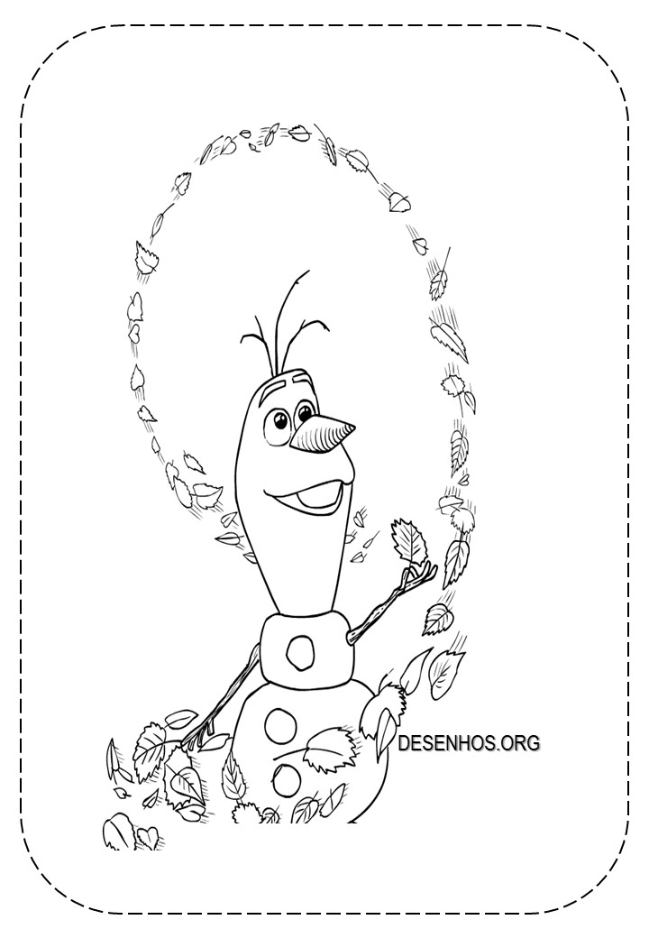 Mais de 50 desenhos do Olaf para colorir!
