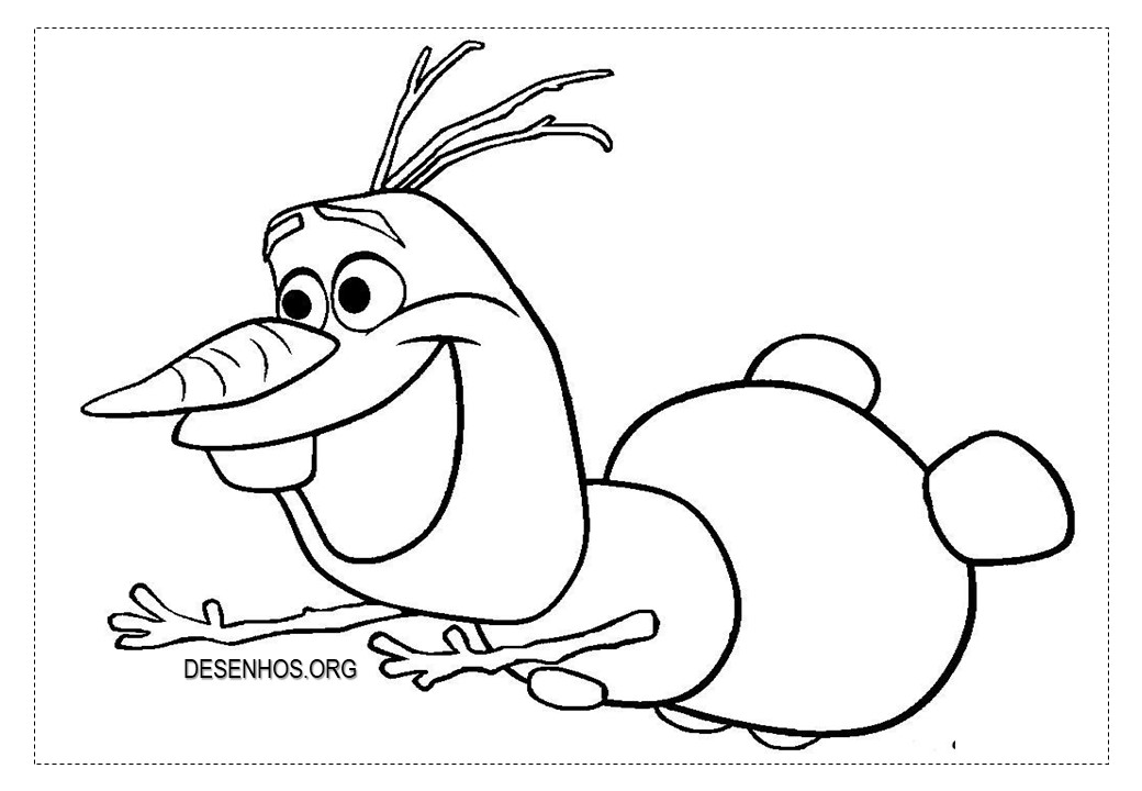 Mais de 50 desenhos do Olaf para colorir!
