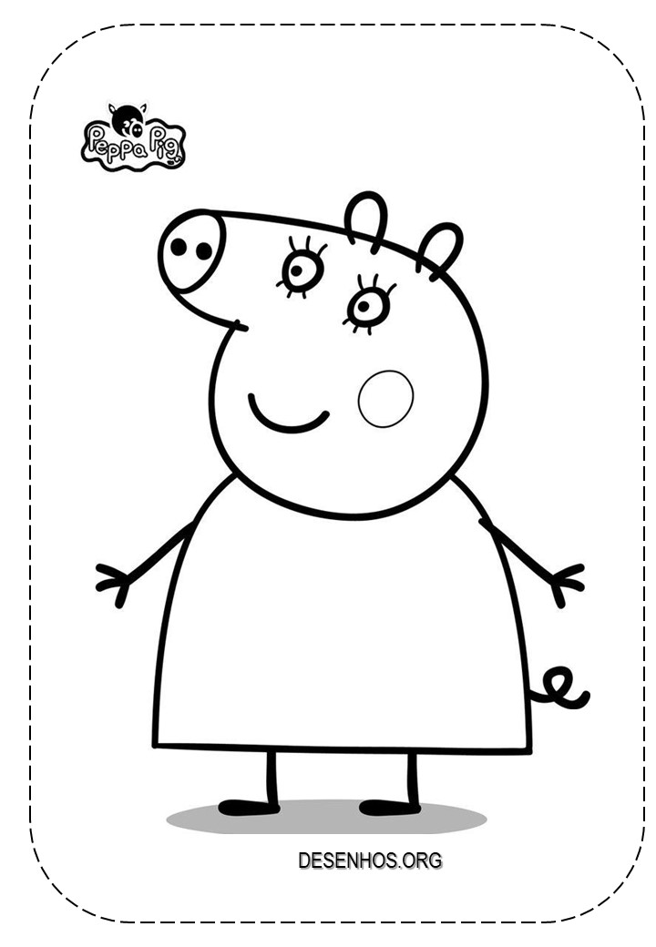 Colorindo Peppa Pig Mamae Pig e George, Pintando Peppa