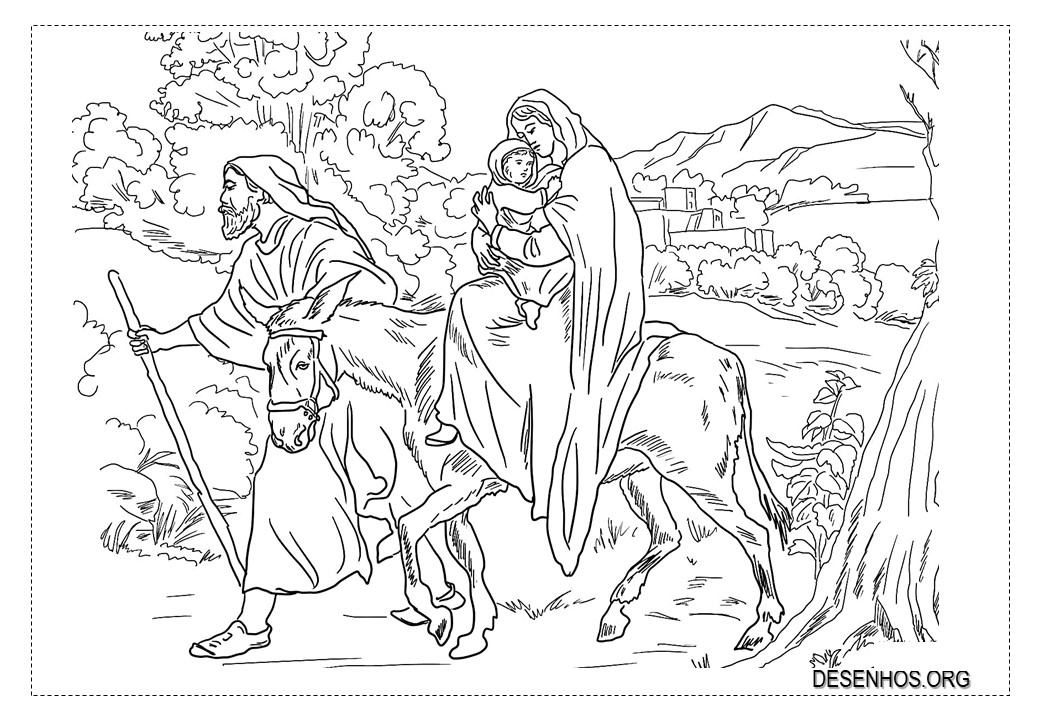 Nascimento de Jesus para colorir!