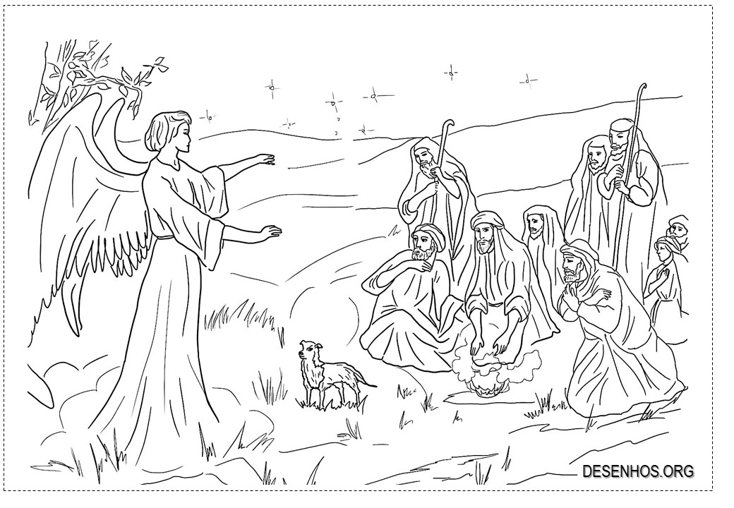 Nascimento de Jesus para colorir!