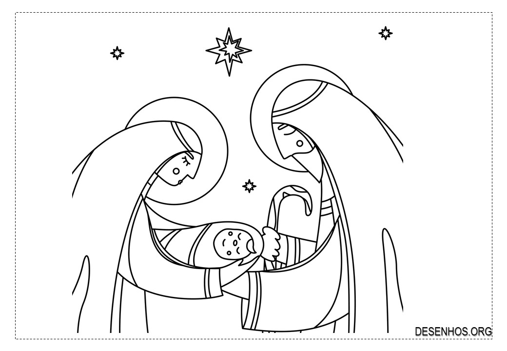 Nascimento de Jesus para colorir!
