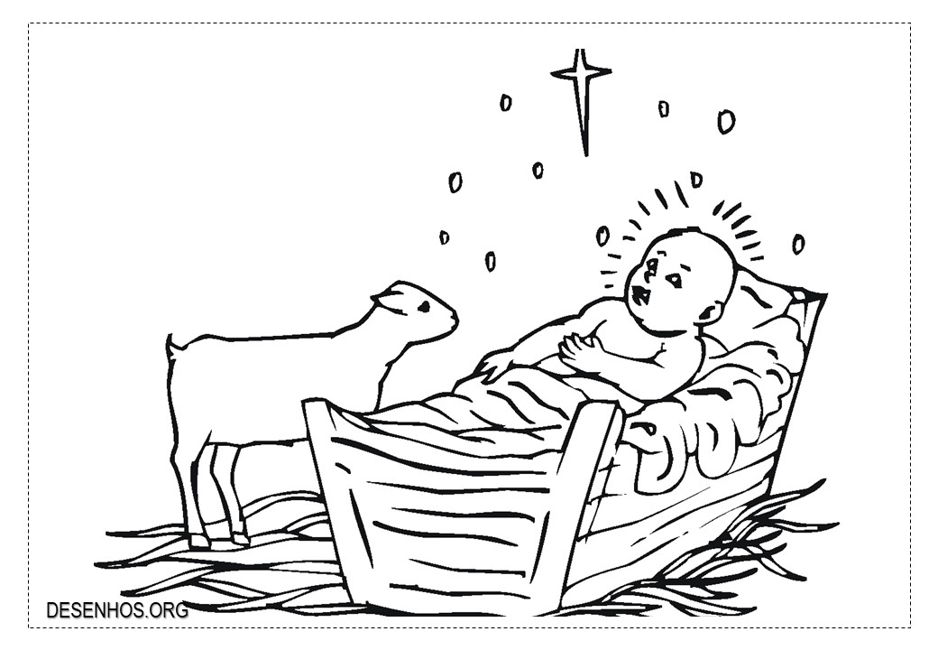 Nascimento de Jesus para colorir!