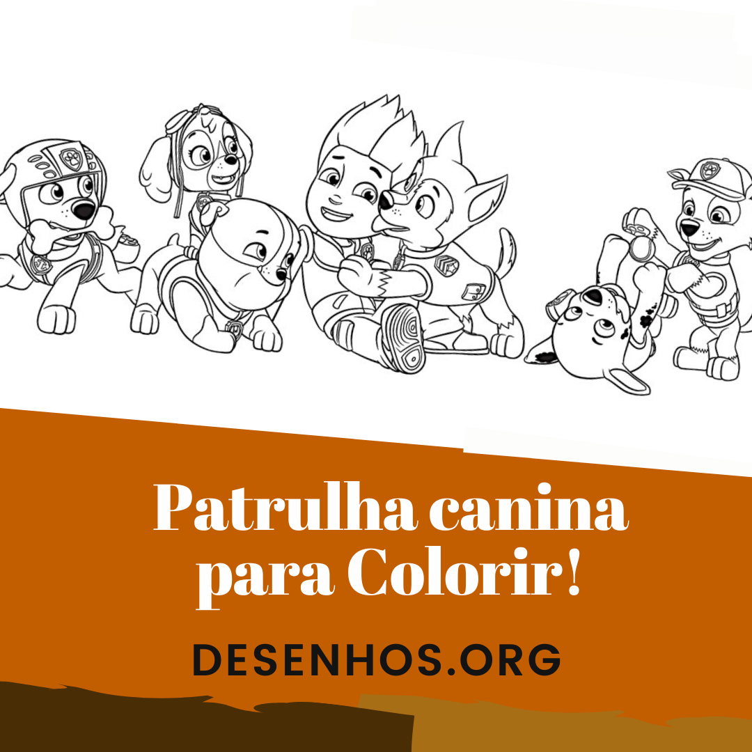 145 desenhos Patrulha Canina para colorir e imprimir