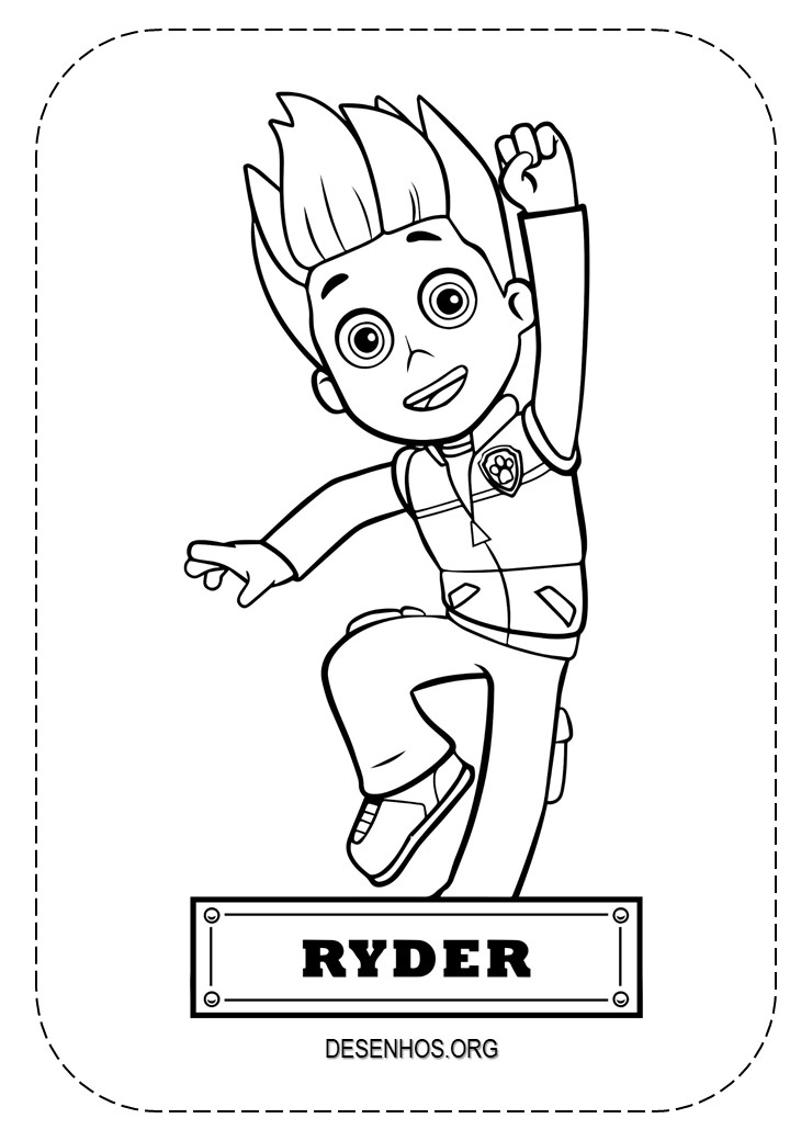 30 Desenhos do Ryder para Colorir e imprimir!