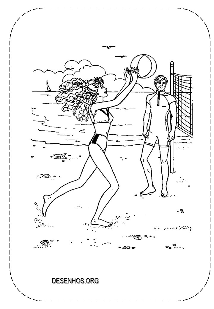 27 Desenhos da Barbie e do Ken para colorir!