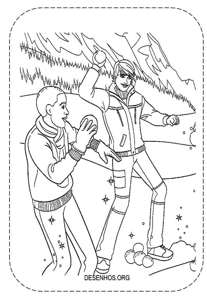 27 Desenhos da Barbie e do Ken para colorir!