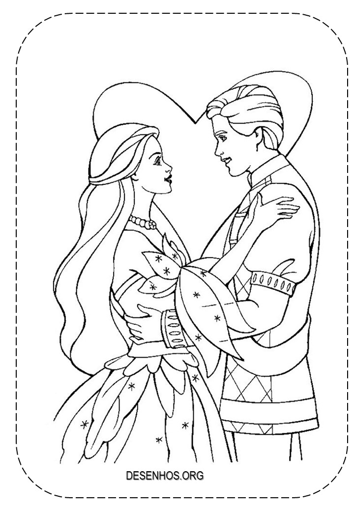 27 Desenhos da Barbie e do Ken para colorir!