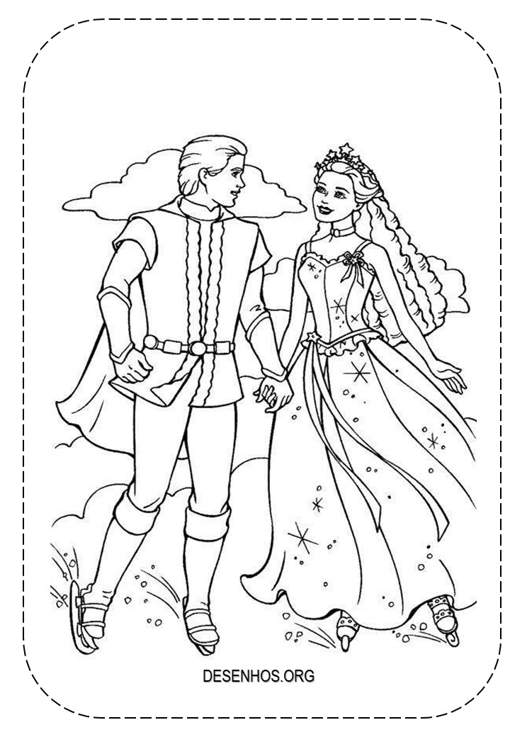 27 Desenhos da Barbie e do Ken para colorir!