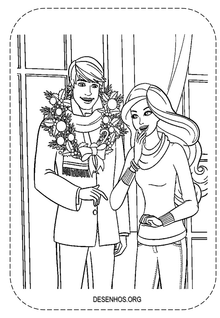 27 Desenhos da Barbie e do Ken para colorir!