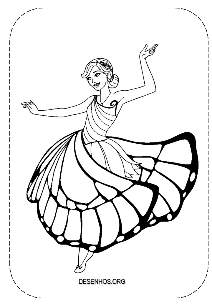 26 Desenhos da Barbie Fada para Colorir e imprimir!