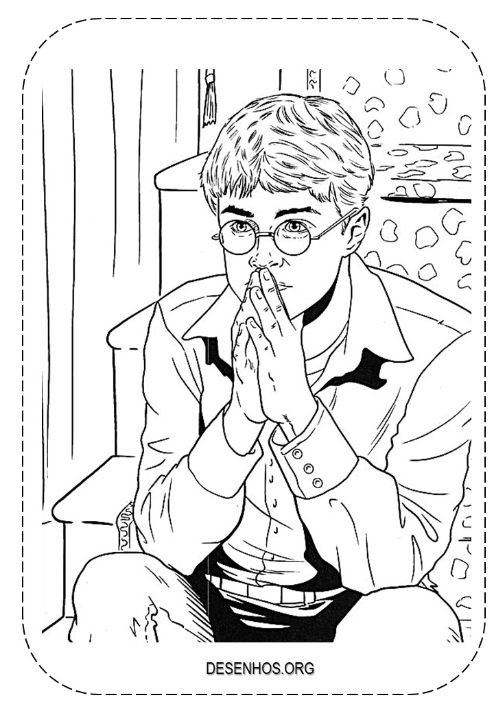 105 Desenhos da Saga Harry Potter para colorir!