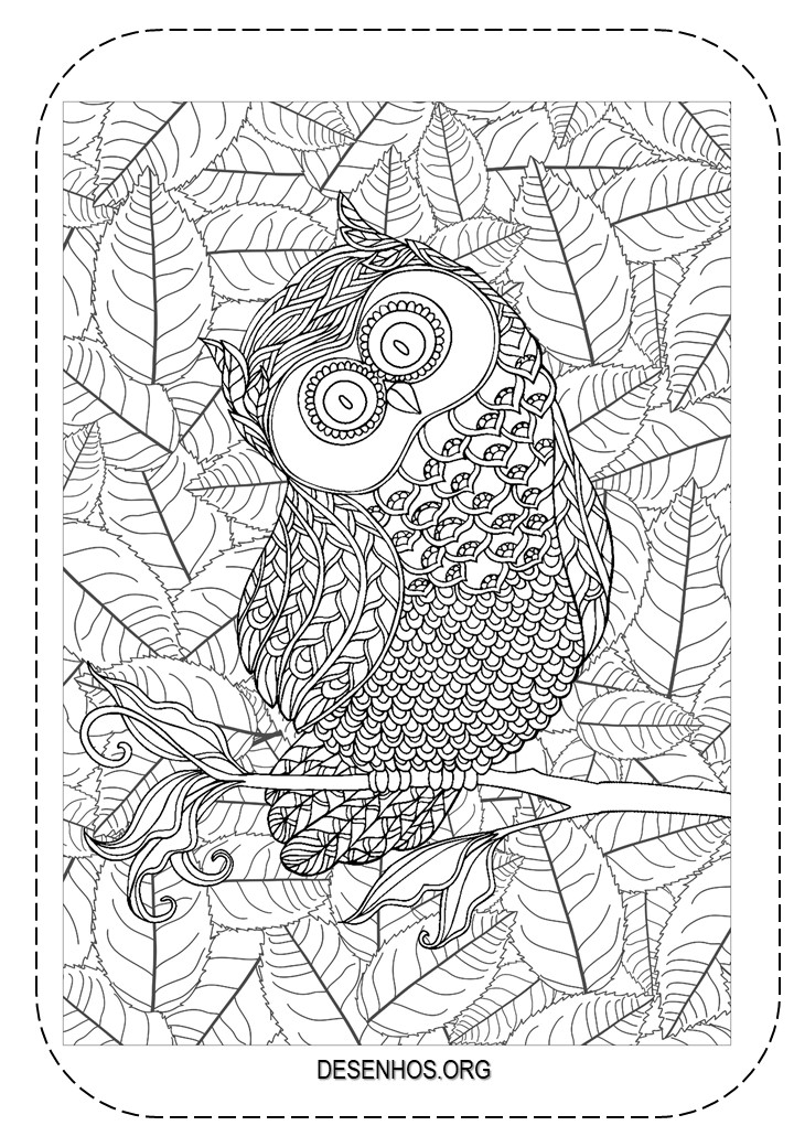 Corujas mandala imprimir 2