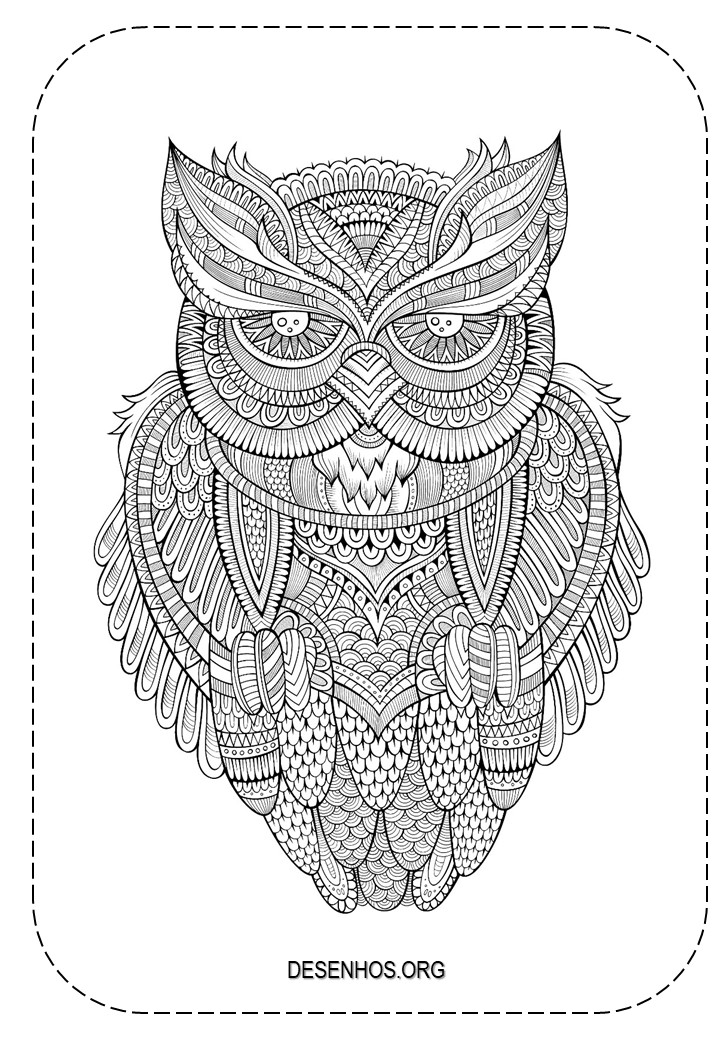 Corujas mandala imprimir 5